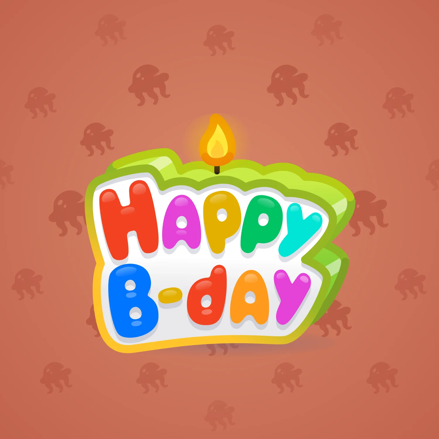 B-Day Candle #18543