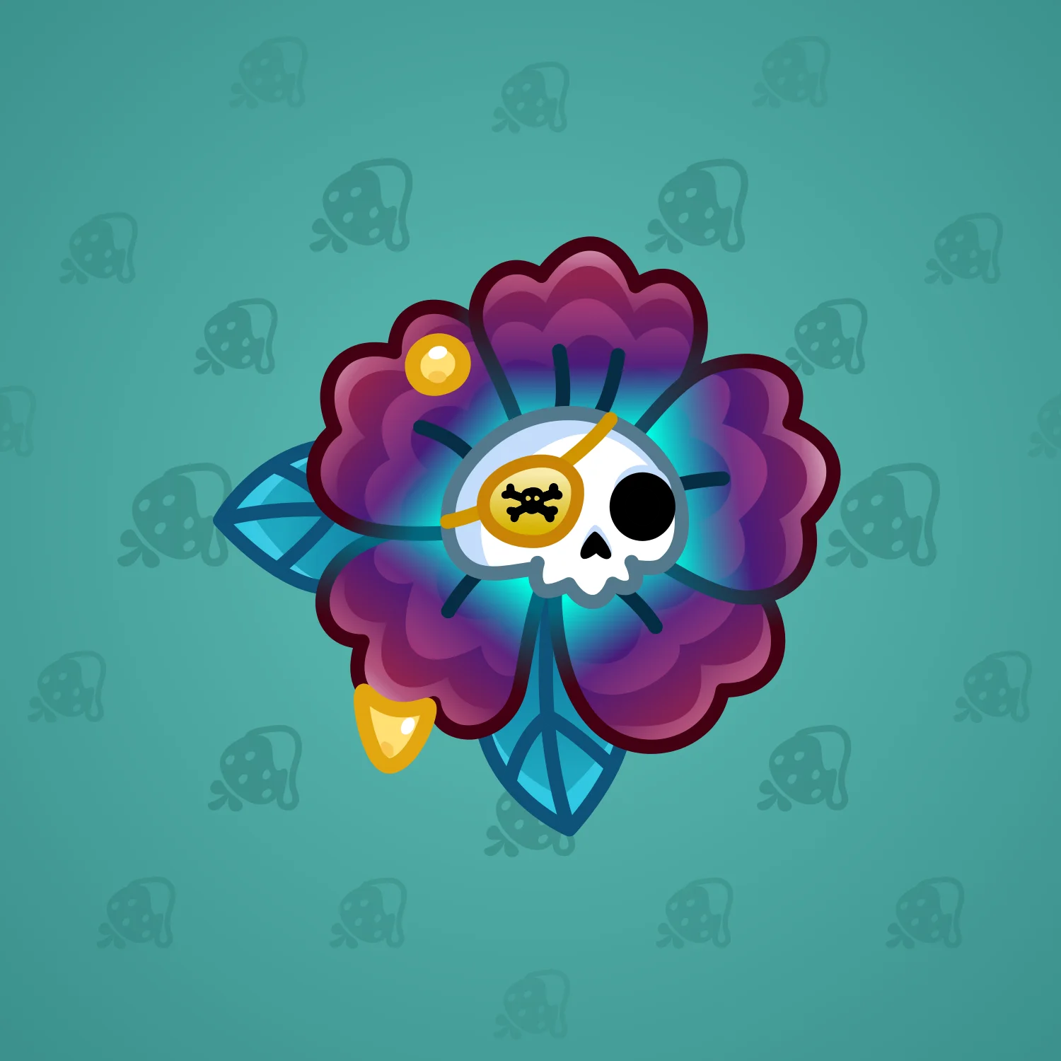 Skull Flower #12868